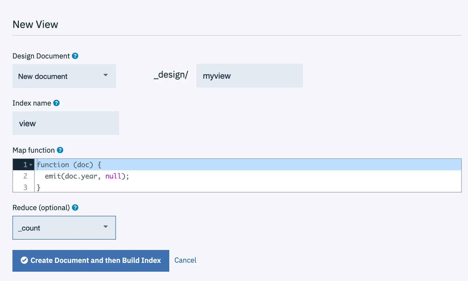 MapReduce view